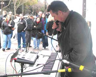 Chuck Girard sings at Berkeley Christmas Fair